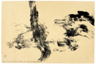 Paysage de roche et de pins plateau de Bibemus, étude n°17