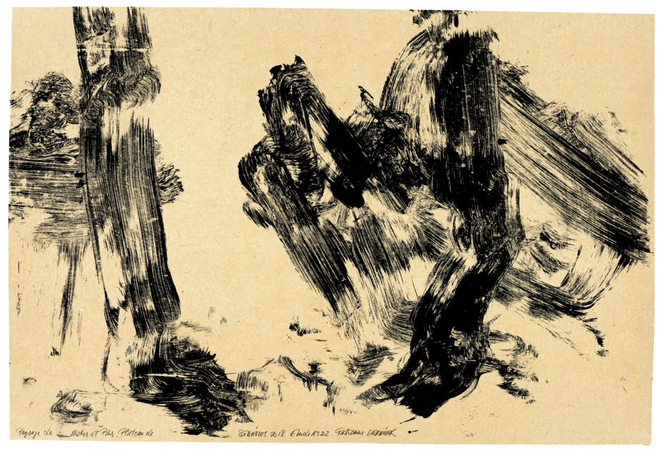 Paysage de roche et de pins plateau de Bibémus, étude n°22